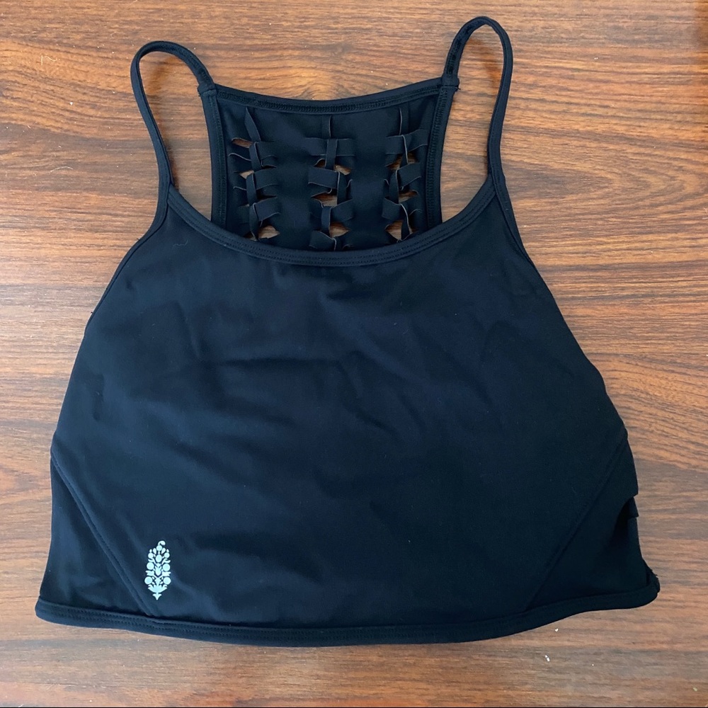 Black Free People Movement Cutout Tank
